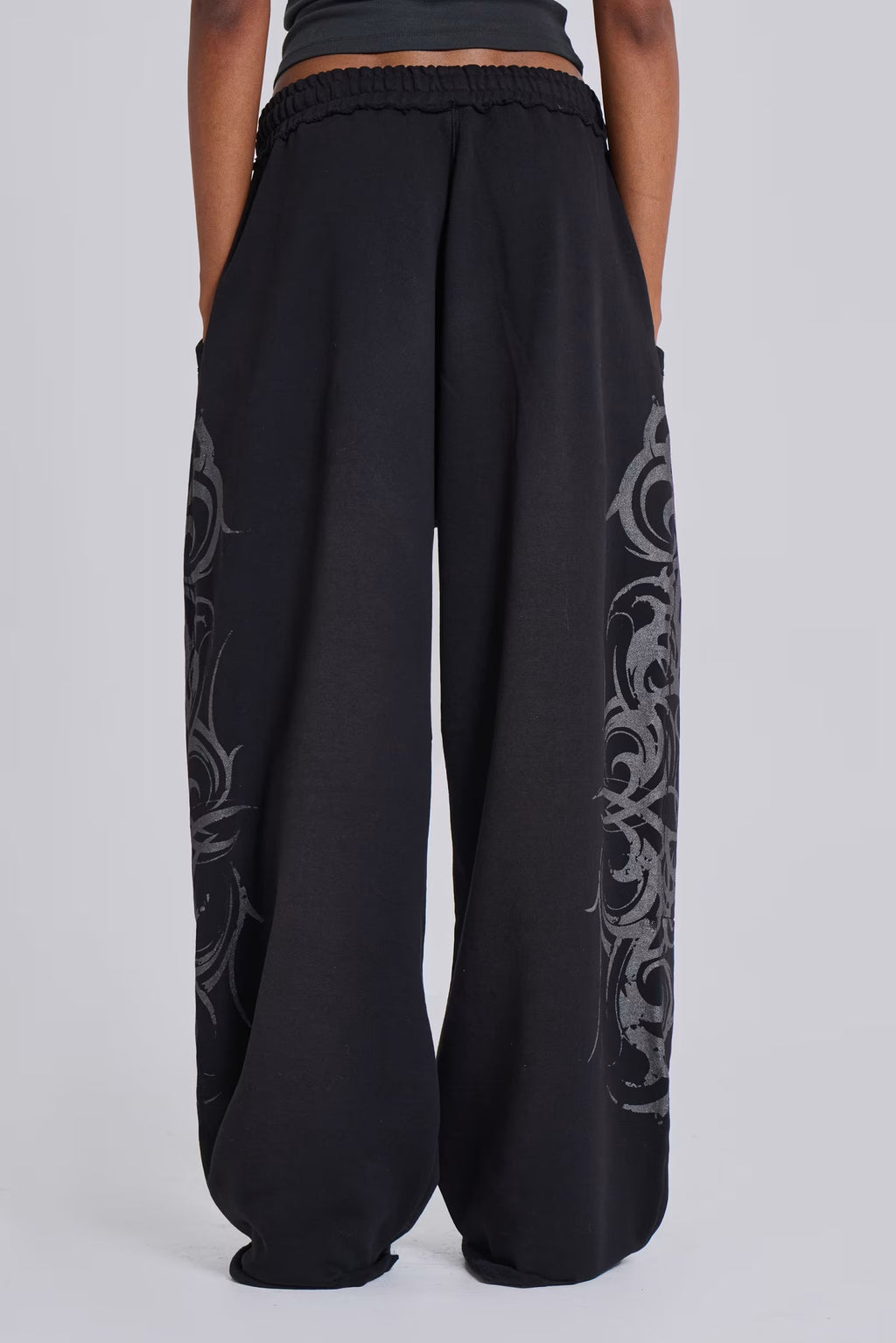 Straight Leg Sweatpants with Print Design