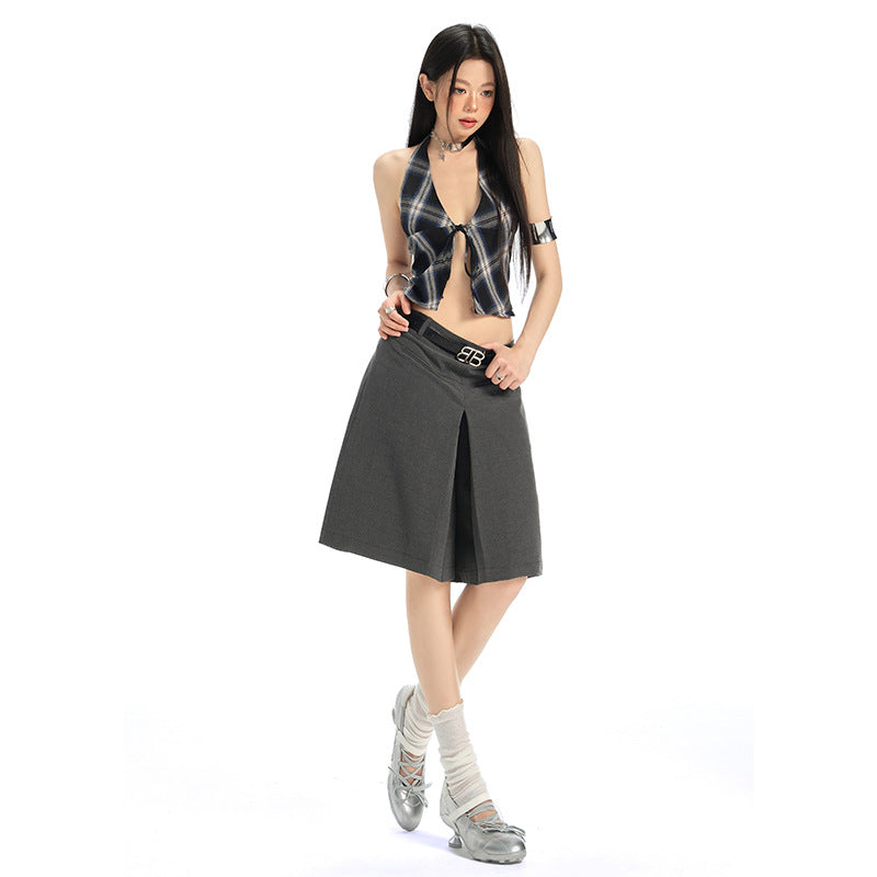 Low-Waist Wide-Leg Trousers