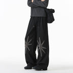 Casual Loose Quick-Dry Long Pants Versatile Casual Trousers Star Pattern