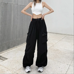 Techwear Cargo Korean Harajuku Baggy Parachute Pants Sweatpants Wide Leg Joggers Trousers Clothes