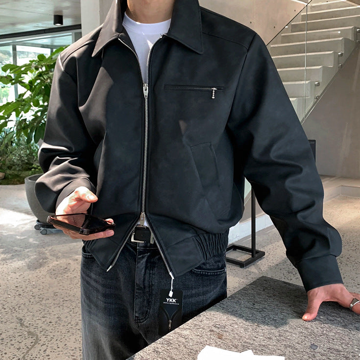 Edgy Short Leather Jacket