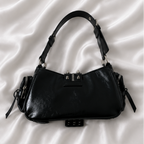 Y2K Punk PU leather Shoulder Bag Gothic Lace Rivet Crossbody Handbag