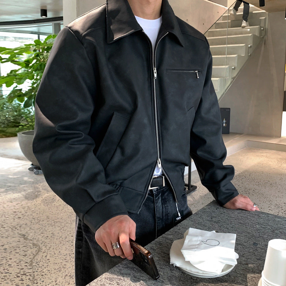 Edgy Short Leather Jacket