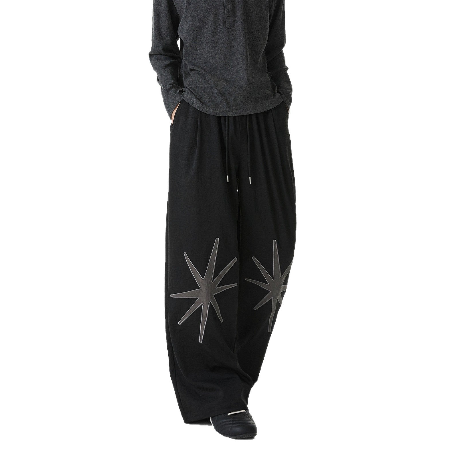 Casual Loose Quick-Dry Long Pants Versatile Casual Trousers Star Pattern