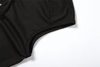 Rivet Detail Sleeveless Tank Top Hollow Stretch Streetwear Vest