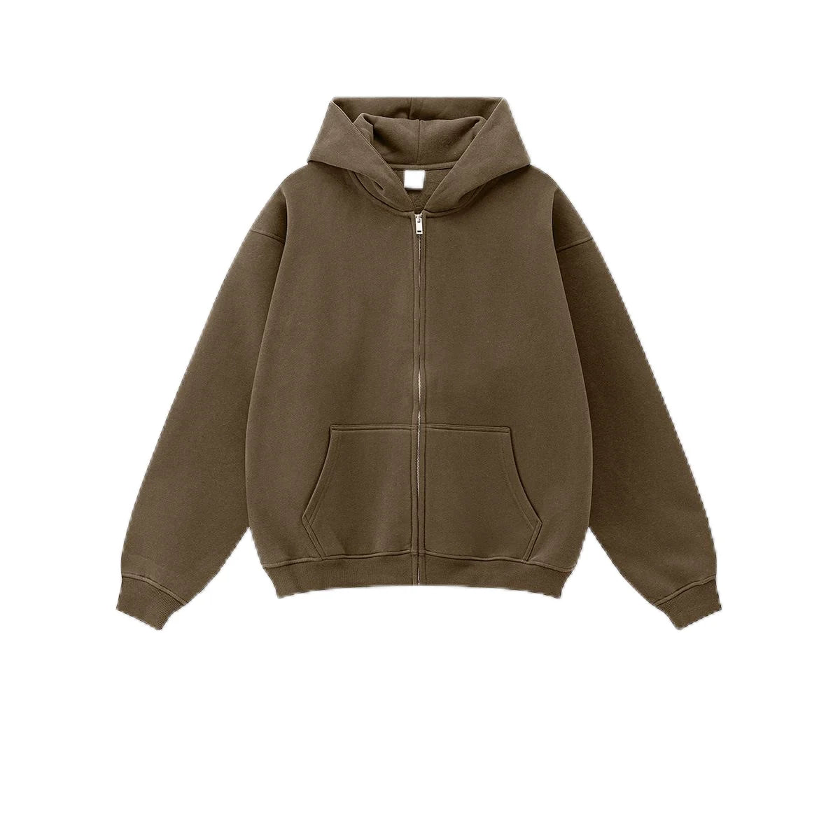 Blank Classic Men Hoodies 345 GSM Thick Fleece Unisex Hip Hop Oversized High Funnel Neck Hoody Zip up Hoodies