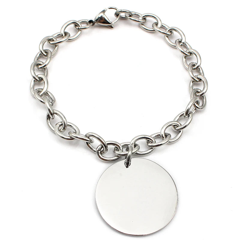 Edelstahl Herz-Charm-Armband 18k vergoldet