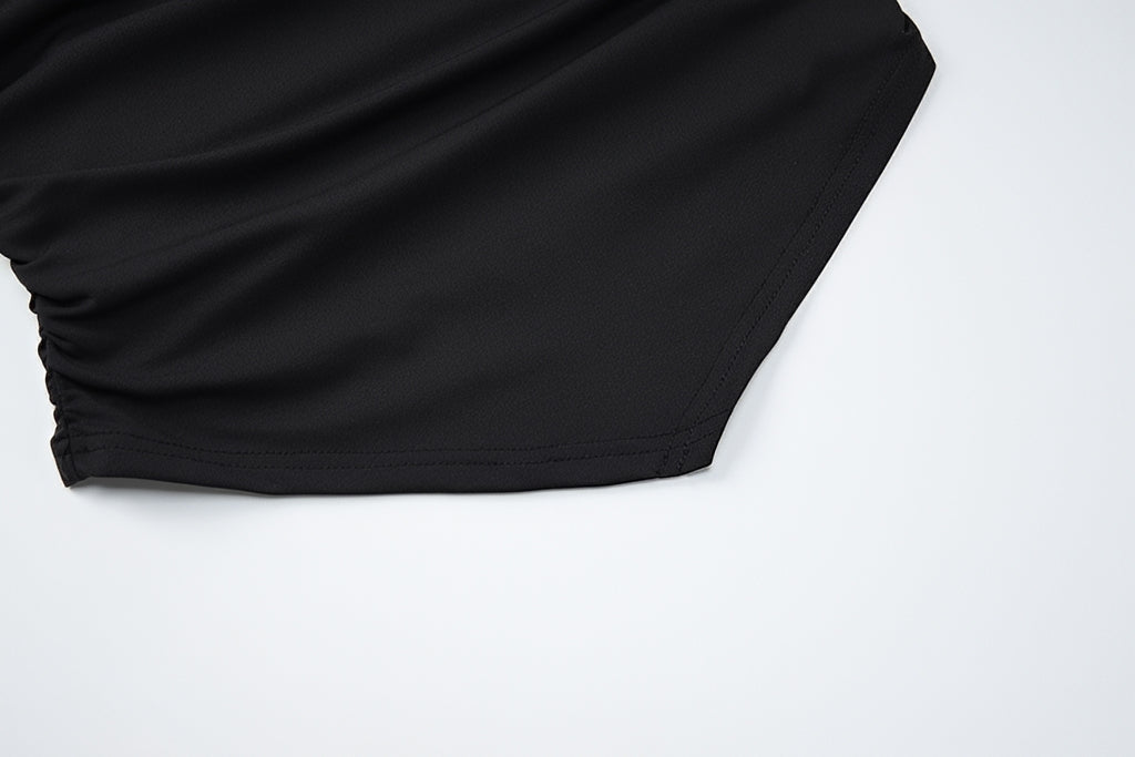 Strapless Bandeau Tube Top Shell Button Slim Fit Crop Top