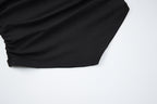 Strapless Bandeau Tube Top Shell Button Slim Fit Crop Top