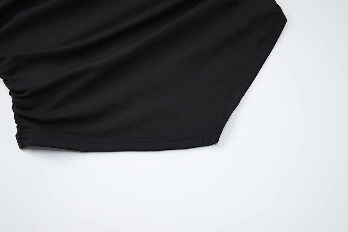 Strapless Bandeau Tube Top Shell Button Slim Fit Crop Top