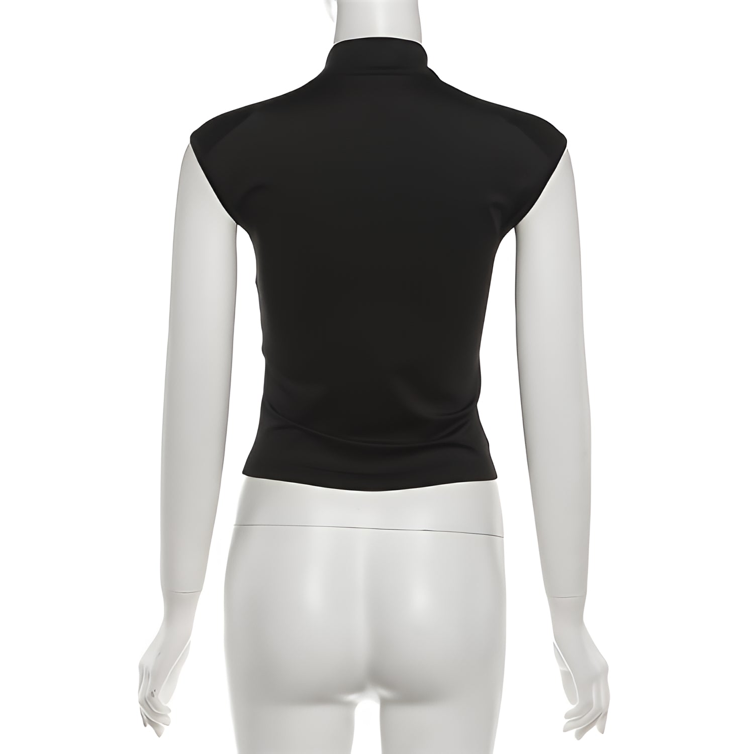 Rivet Detail Sleeveless Tank Top Hollow Stretch Streetwear Vest