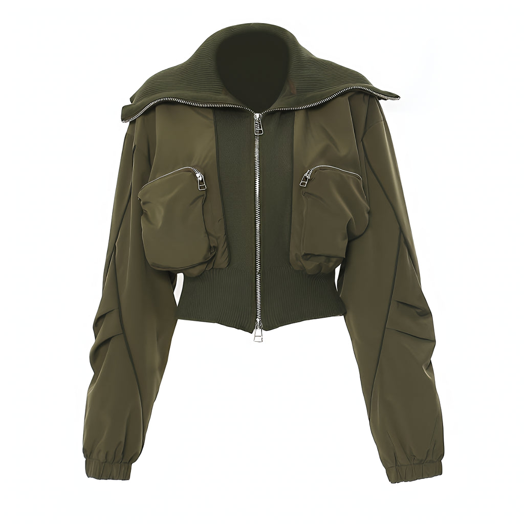 Patchwork Jacket Coat Fall Winter Streetwear