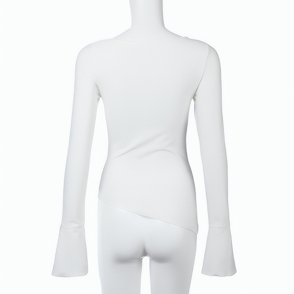 Character Graphic Knit T Shirt Slim Fit Breathable Long Sleeve Top