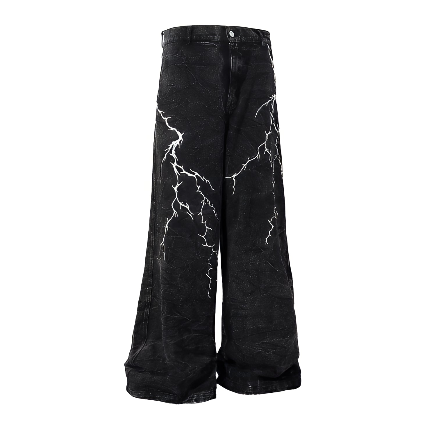 Distressed Straight Leg Jeans Cotton Denim Streetwear Pants