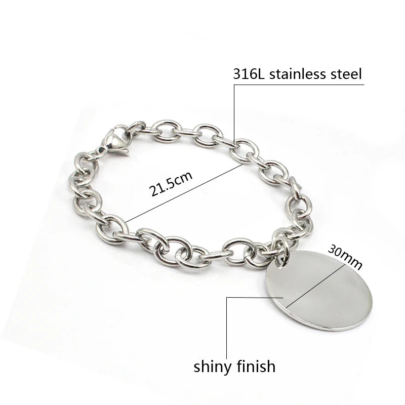 Edelstahl Herz-Charm-Armband 18k vergoldet