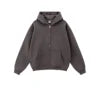 Blank Classic Men Hoodies 345 GSM Thick Fleece Unisex Hip Hop Oversized High Funnel Neck Hoody Zip up Hoodies