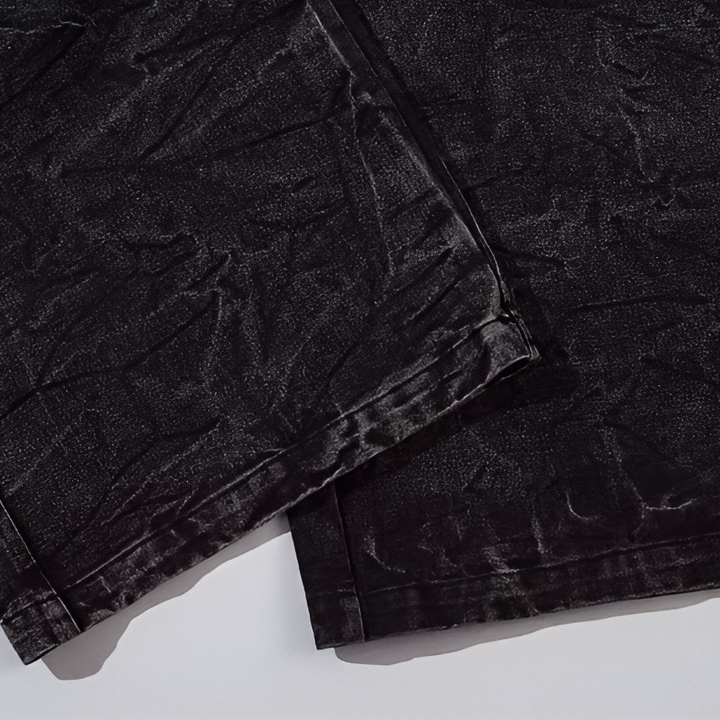 Distressed Straight Leg Jeans Cotton Denim Streetwear Pants