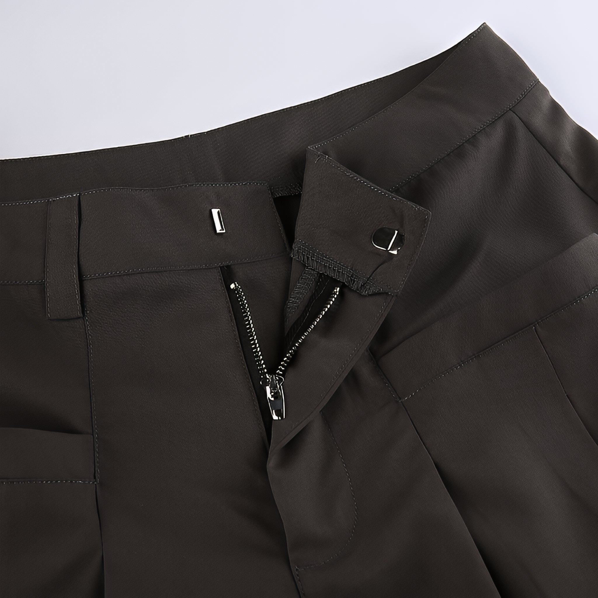 Solid Drawstring Cargo Pants Y2K Loose Streetwear Joggers Wide Leg Sweatpants
