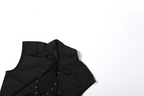 Rivet Detail Sleeveless Tank Top Hollow Stretch Streetwear Vest