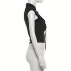 Rivet Detail Sleeveless Tank Top Hollow Stretch Streetwear Vest