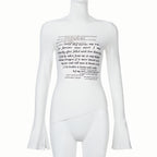 Character Graphic Knit T Shirt Slim Fit Breathable Long Sleeve Top