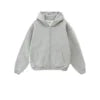 Blank Classic Men Hoodies 345 GSM Thick Fleece Unisex Hip Hop Oversized High Funnel Neck Hoody Zip up Hoodies