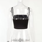 Basic Satin Cami Tank Top Sleeveless Silky Slim Fit Top