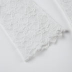Lace Crop Top Contrast Bandage Long Sleeve Y2K Tee