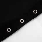 Solid Color Hollow Out Mini Shirt Dress Sleeveless Streetwear