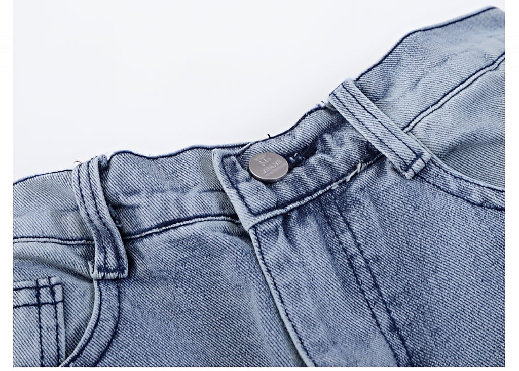 Distressed Star Patch Baggy Jeans