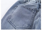 Distressed Star Patch Baggy Jeans