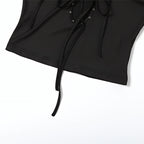 Rivet Detail Sleeveless Tank Top Hollow Stretch Streetwear Vest