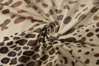Leopard Print Turtleneck Backless Bandage Cut Out Maxi Dress Sleeveless Slit Dress