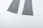 Ripped Knit Flare Pants Streetwear Fall Winter