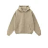 Blank Classic Men Hoodies 345 GSM Thick Fleece Unisex Hip Hop Oversized High Funnel Neck Hoody Zip up Hoodies