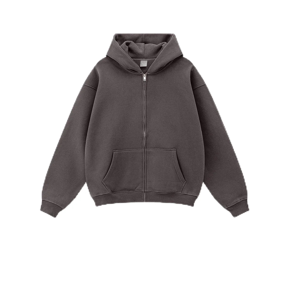 Blank Classic Men Hoodies 345 GSM Thick Fleece Unisex Hip Hop Oversized High Funnel Neck Hoody Zip up Hoodies