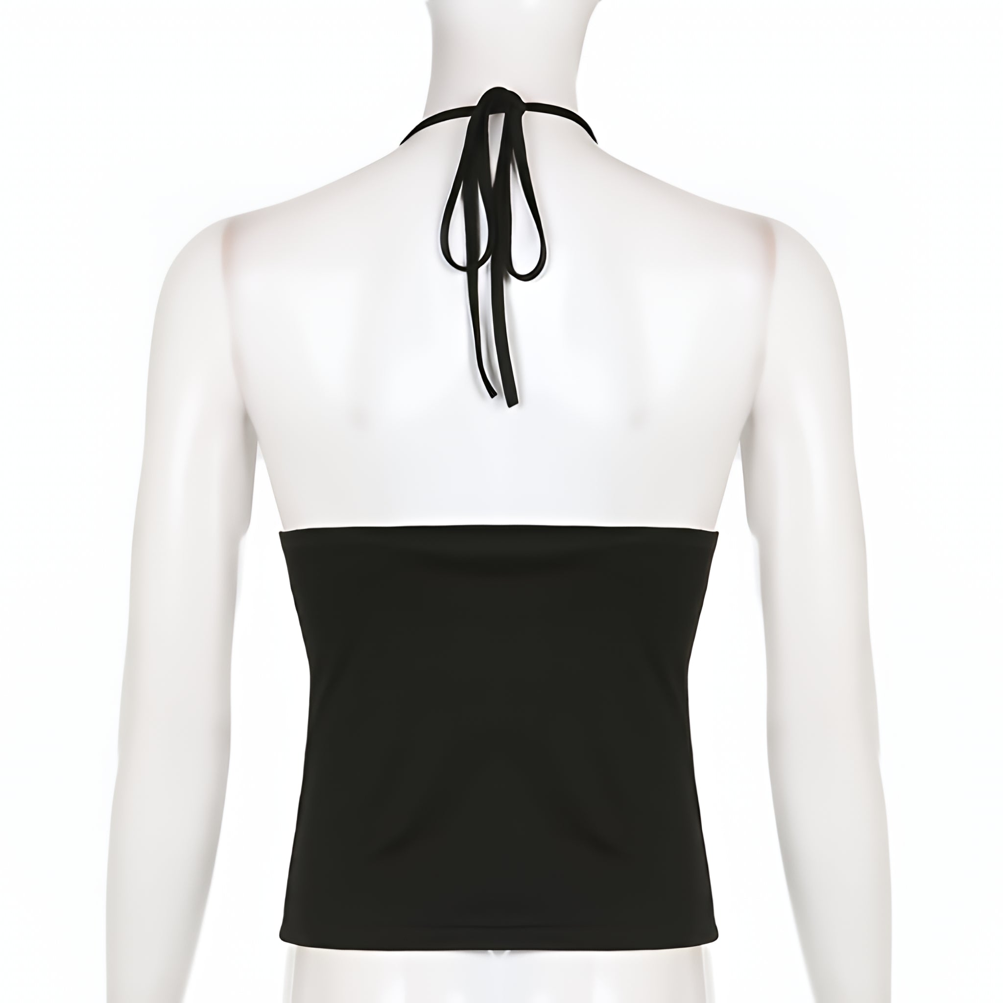 Off Shoulder Halter Top Button V Neck Knit Summer Streetwear