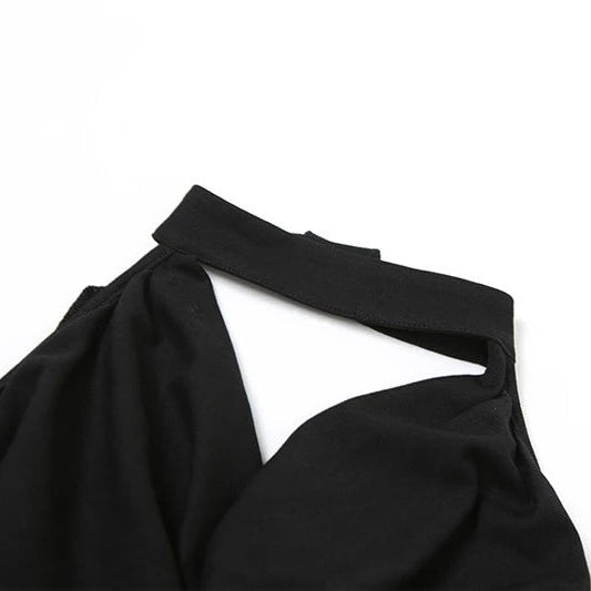 Women Solid Color Halter Vest Casual Slim Fit Top