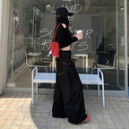 Y2k Clothes Jeans For Woman Baggy Loose Wide Leg Distressed Washed High Waist Trousers Streetwear Casual Long Pants