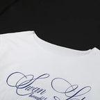 Women Casual Letter Print T Shirt Relaxed Fit Street Style Summer Top