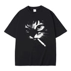 Unisex Funny Cat Graphic T Shirt Cotton Vintage Oversized Casual Tee Cat Lovers Gift