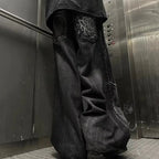 Jeans Baggy Unisexe Y2K Broderie Gothique Araignée Streetwear Denim
