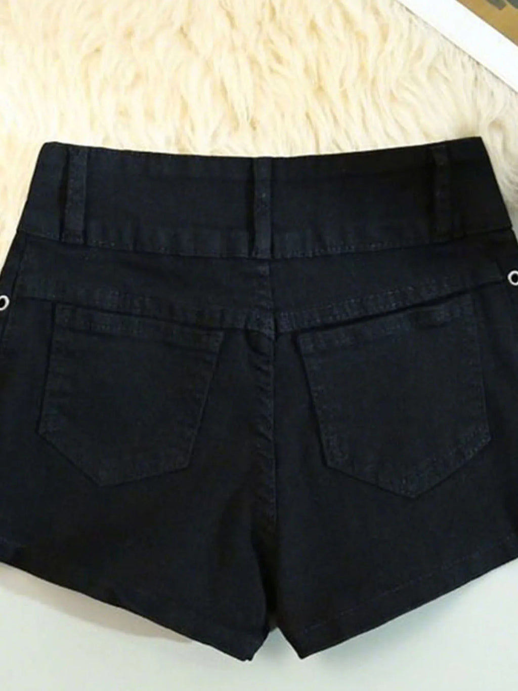Shorts Women Skinny Creativity Lace-up Popular Streetwear Sexy American Retro Leisure