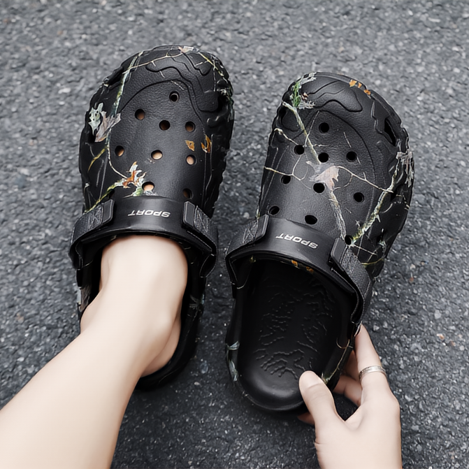 Sandales légères antidérapantes pour hommes Tongs à semelle souple Chaussons de jardin