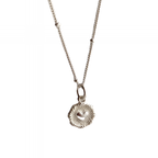 Collier en argent sterling 925 avec perle cœur et pendentif amour double face