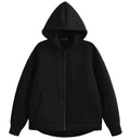 Manteau à capuche zippé oversize, double poche, coupe ample, streetwear automne-hiver