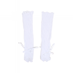 Lace Fingerless Fishnet Gloves Lolita Ruffle Bowknot Mesh Gloves Black White