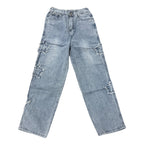 Gothic Star Embroidery Wide-Leg Men’s Streetwear Denim