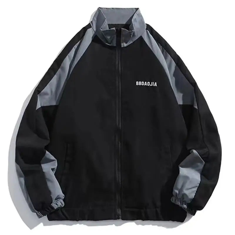 Reflective Striped Jacket Windbreaker Coat 2024 Men Hip Hop Streetwear Zipper Up Jacket Harajuku Thin Coats SportS