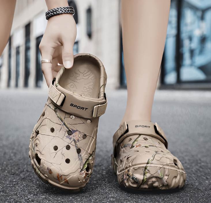 Sandales légères antidérapantes pour hommes Tongs à semelle souple Chaussons de jardin